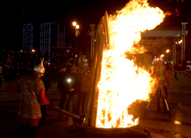 Baku celebrates last Novruz Tuesday. Azerbaijan, 15 match, 2016 